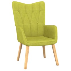 vidaXL Relaxsessel mit Hocker Grün Stoff