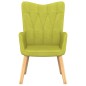 vidaXL Relaxsessel mit Hocker Grün Stoff vidaXL Relaxsessel mit Hocker Grün Stoff