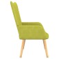 vidaXL Relaxsessel mit Hocker Grün Stoff vidaXL Relaxsessel mit Hocker Grün Stoff