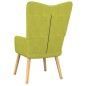 vidaXL Relaxsessel mit Hocker Grün Stoff vidaXL Relaxsessel mit Hocker Grün Stoff