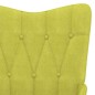 vidaXL Relaxsessel mit Hocker Grün Stoff vidaXL Relaxsessel mit Hocker Grün Stoff