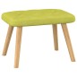 vidaXL Relaxsessel mit Hocker Grün Stoff vidaXL Relaxsessel mit Hocker Grün Stoff