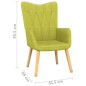 vidaXL Relaxsessel mit Hocker Grün Stoff vidaXL Relaxsessel mit Hocker Grün Stoff