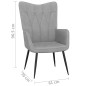 vidaXL Relaxsessel Hellgrau Stoff vidaXL Relaxsessel Hellgrau Stoff