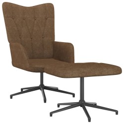 vidaXL Relaxsessel mit Hocker Taupe Stoff 