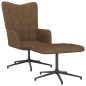 vidaXL Relaxsessel mit Hocker Taupe Stoff vidaXL Relaxsessel mit Hocker Taupe Stoff