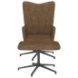 vidaXL Relaxsessel mit Hocker Taupe Stoff vidaXL Relaxsessel mit Hocker Taupe Stoff