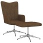 vidaXL Relaxsessel mit Hocker Braun Stoff vidaXL Relaxsessel mit Hocker Braun Stoff