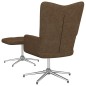 vidaXL Relaxsessel mit Hocker Braun Stoff vidaXL Relaxsessel mit Hocker Braun Stoff