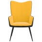 vidaXL Relaxsessel Senfgelb Samt und PVC vidaXL Relaxsessel Senfgelb Samt und PVC