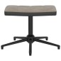 vidaXL Relaxsessel mit Hocker Hellgrau Samt und PVC vidaXL Relaxsessel mit Hocker Hellgrau Samt und PVC