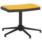 vidaXL Relaxsessel mit Hocker Senfgelb Samt und PVC vidaXL Relaxsessel mit Hocker Senfgelb Samt und PVC