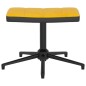 vidaXL Relaxsessel mit Hocker Senfgelb Samt und PVC vidaXL Relaxsessel mit Hocker Senfgelb Samt und PVC
