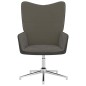 vidaXL Relaxsessel Dunkelgrau Samt und PVC vidaXL Relaxsessel Dunkelgrau Samt und PVC