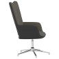 vidaXL Relaxsessel Dunkelgrau Samt und PVC vidaXL Relaxsessel Dunkelgrau Samt und PVC