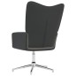 vidaXL Relaxsessel Dunkelgrau Samt und PVC vidaXL Relaxsessel Dunkelgrau Samt und PVC