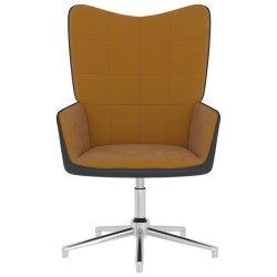 vidaXL Relaxsessel Braun Samt und PVC