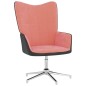 vidaXL Relaxsessel mit Hocker Rosa Samt und PVC vidaXL Relaxsessel mit Hocker Rosa Samt und PVC