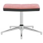 vidaXL Relaxsessel mit Hocker Rosa Samt und PVC vidaXL Relaxsessel mit Hocker Rosa Samt und PVC