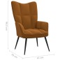 vidaXL Relaxsessel Braun Samt vidaXL Relaxsessel Braun Samt