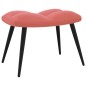 vidaXL Relaxsessel mit Hocker Rosa Samt vidaXL Relaxsessel mit Hocker Rosa Samt
