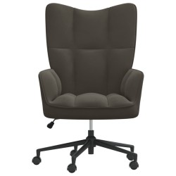 vidaXL Relaxsessel Dunkelgrau Samt