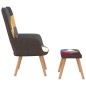 vidaXL Relaxsessel mit Hocker Patchwork Stoff vidaXL Relaxsessel mit Hocker Patchwork Stoff