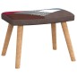 vidaXL Relaxsessel mit Hocker Patchwork Stoff vidaXL Relaxsessel mit Hocker Patchwork Stoff