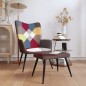 vidaXL Relaxsessel mit Hocker Patchwork Stoff vidaXL Relaxsessel mit Hocker Patchwork Stoff
