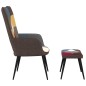 vidaXL Relaxsessel mit Hocker Patchwork Stoff vidaXL Relaxsessel mit Hocker Patchwork Stoff