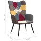 vidaXL Relaxsessel mit Hocker Patchwork Stoff vidaXL Relaxsessel mit Hocker Patchwork Stoff