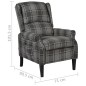 vidaXL Relaxsessel Verstellbar Grau Stoff vidaXL Relaxsessel Verstellbar Grau Stoff