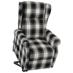 vidaXL Aufstehsessel Braun und Weiß Stoff