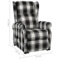 vidaXL Aufstehsessel Braun und Weiß Stoff vidaXL Aufstehsessel Braun und Weiß Stoff
