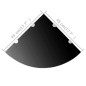 vidaXL Eckregale 2 Stk. mit Verchromten Halterungen Glas Schwarz
