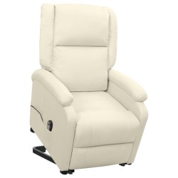 vidaXL Aufstehsessel Creme Stoff