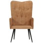 vidaXL Ohrensessel Braun Canvas vidaXL Ohrensessel Braun Canvas