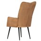 vidaXL Ohrensessel Braun Canvas vidaXL Ohrensessel Braun Canvas