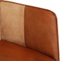 vidaXL Ohrensessel Braun und Creme Echtleder vidaXL Ohrensessel Braun und Creme Echtleder