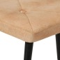 vidaXL Ohrensessel mit Hocker Creme Canvas vidaXL Ohrensessel mit Hocker Creme Canvas