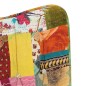 vidaXL Sessel mit Hocker Mehrfarbig Patchwork Canvas vidaXL Sessel mit Hocker Mehrfarbig Patchwork Canvas
