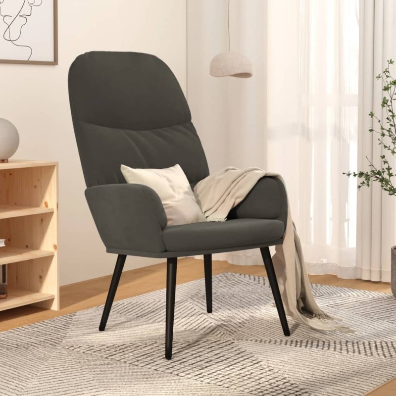 vidaXL Relaxsessel Dunkelgrau Samt vidaXL Relaxsessel Dunkelgrau Samt