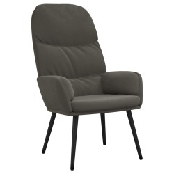 vidaXL Relaxsessel Dunkelgrau Samt