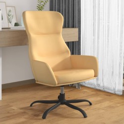 vidaXL Relaxsessel Creme Wildleder-Optik