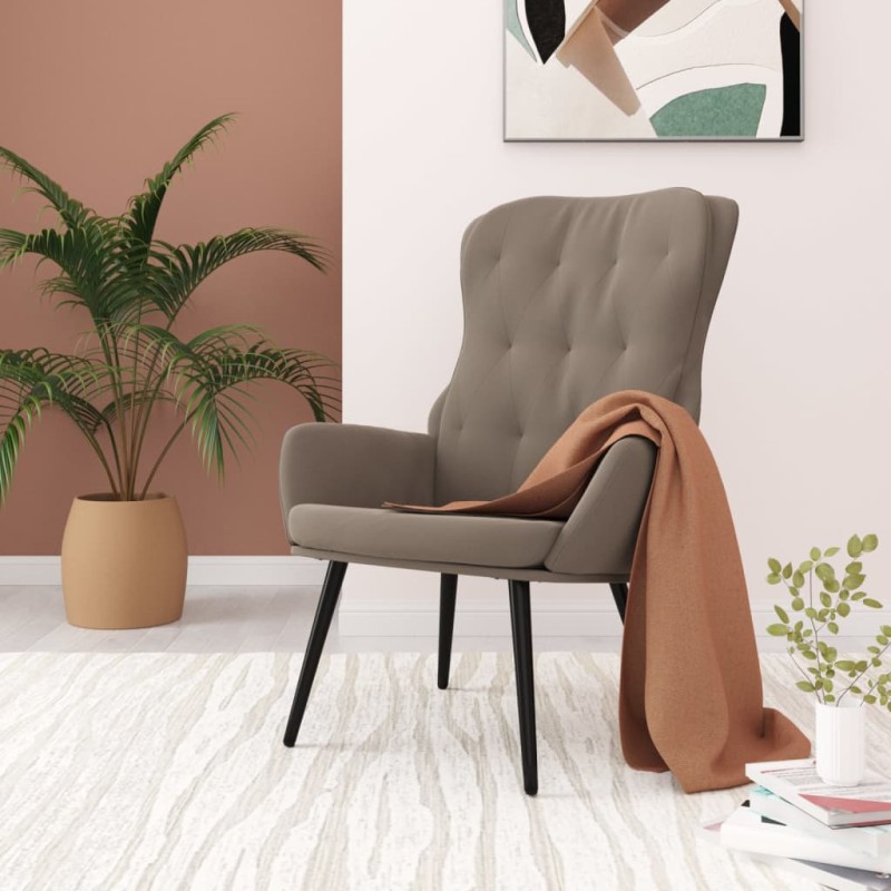 vidaXL Relaxsessel Hellgrau Samt vidaXL Relaxsessel Hellgrau Samt