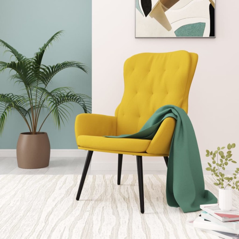 vidaXL Relaxsessel Senfgelb Samt vidaXL Relaxsessel Senfgelb Samt