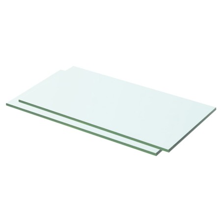 Regalböden 2 Stk. Glas Transparent 50 x 20 cm