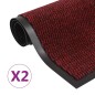 Schmutzfangmatten 2 Stk. Rechteckig Getuftet 120x180cm Rot Schmutzfangmatten 2 Stk. Rechteckig Getuftet 120x180cm Rot