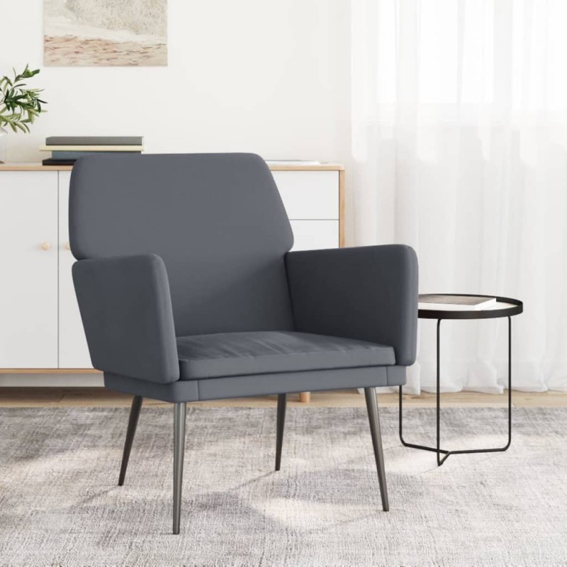 vidaXL Sessel Dunkelgrau 62x79x79 cm Samt vidaXL Sessel Dunkelgrau 62x79x79 cm Samt