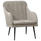 vidaXL Sessel Hellgrau 63x76x80 cm Samt vidaXL Sessel Hellgrau 63x76x80 cm Samt
